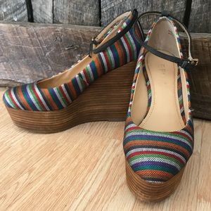 Report Serape Striped Platform Wedge